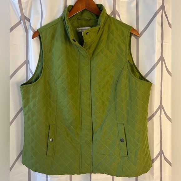 Christopher & Banks Jackets & Blazers - Christopher & Banks Green Quilted Vest